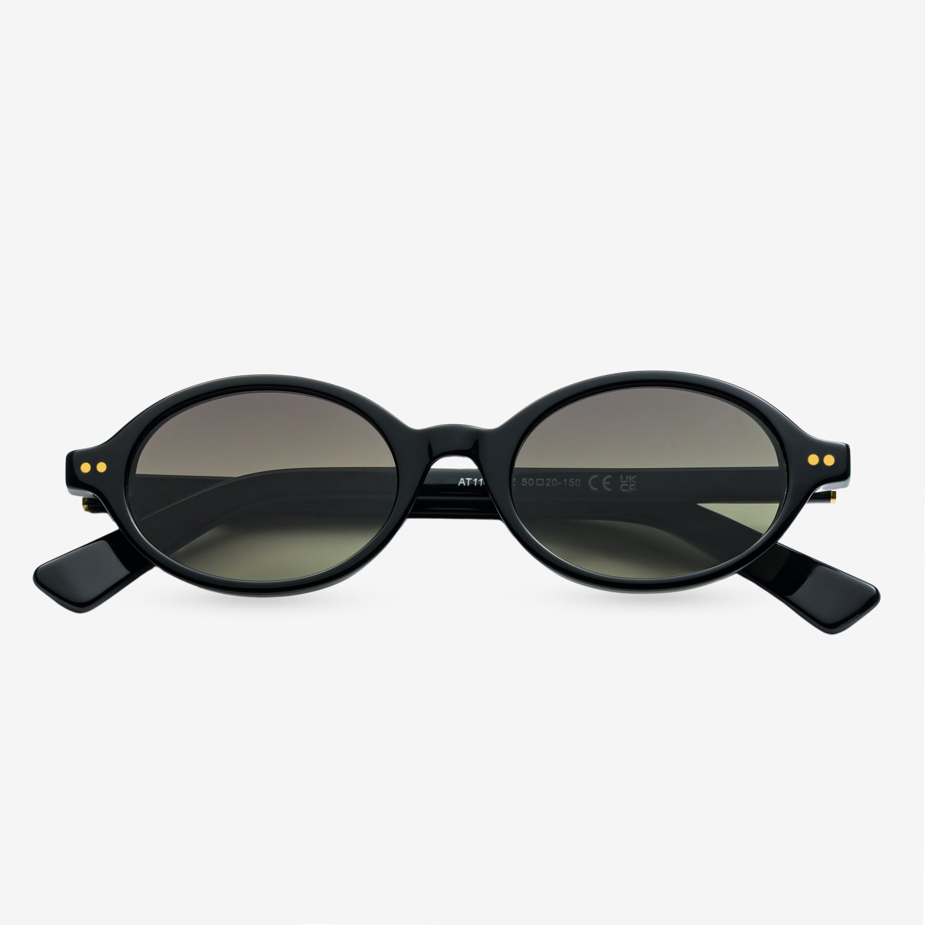DE-SUNGLASSES Ashen Noir  black sunglasses with UV protection, stylish modern design