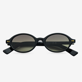 DE-SUNGLASSES Ashen Noir  black sunglasses with UV protection, stylish modern design