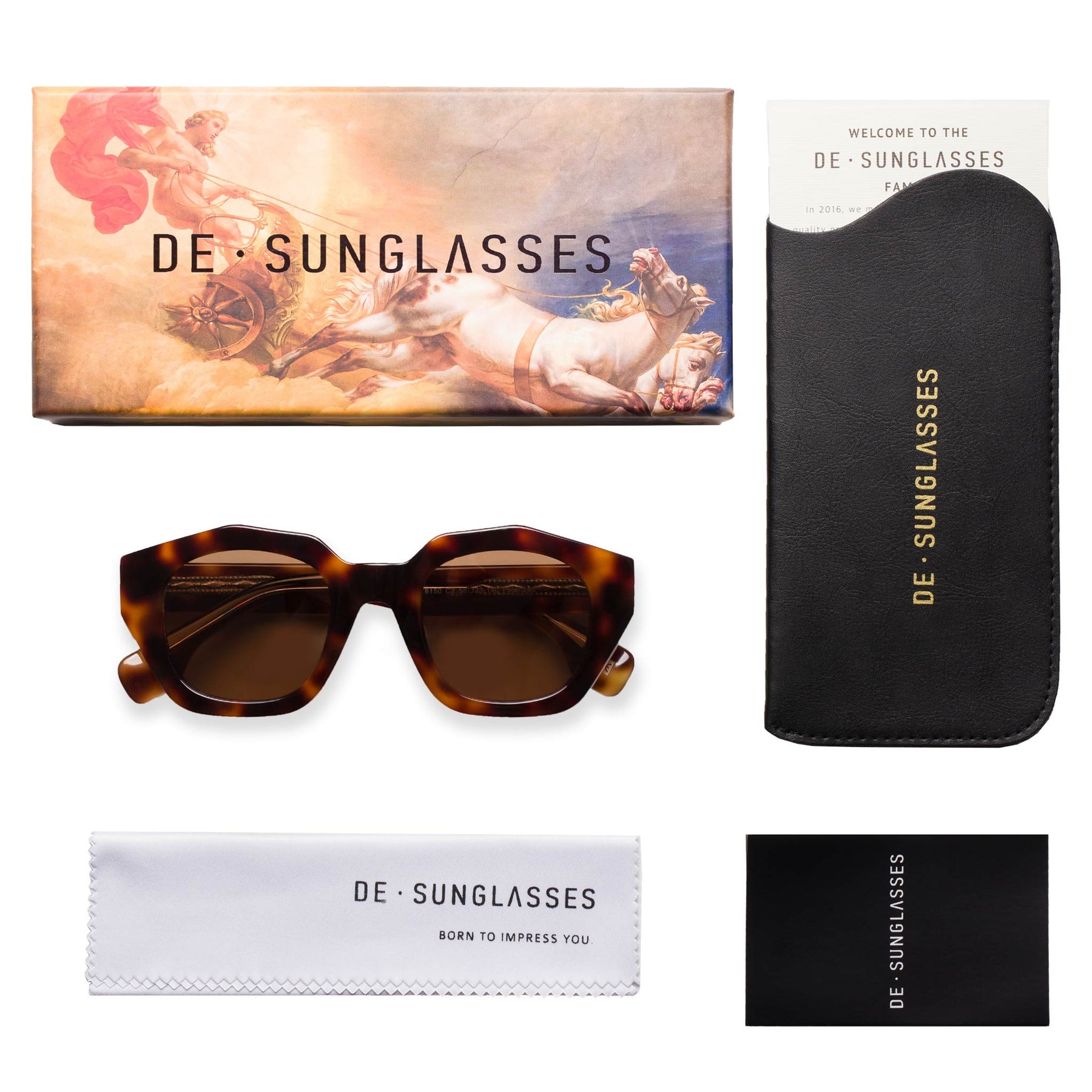 a magazine with a cell phone and sunglasses 